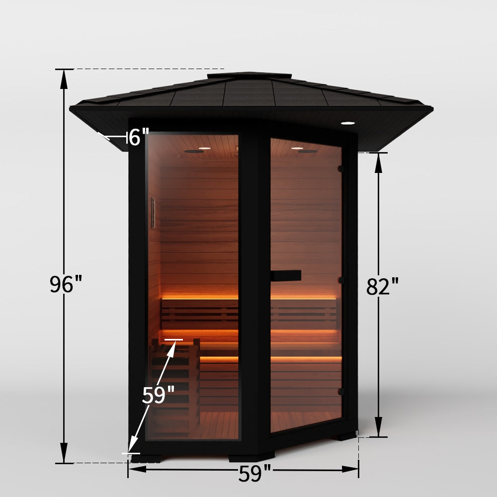 Hylivesaunas 1 - 2 People Luxury Outdoor Traditional Steam Sauna - Live 1