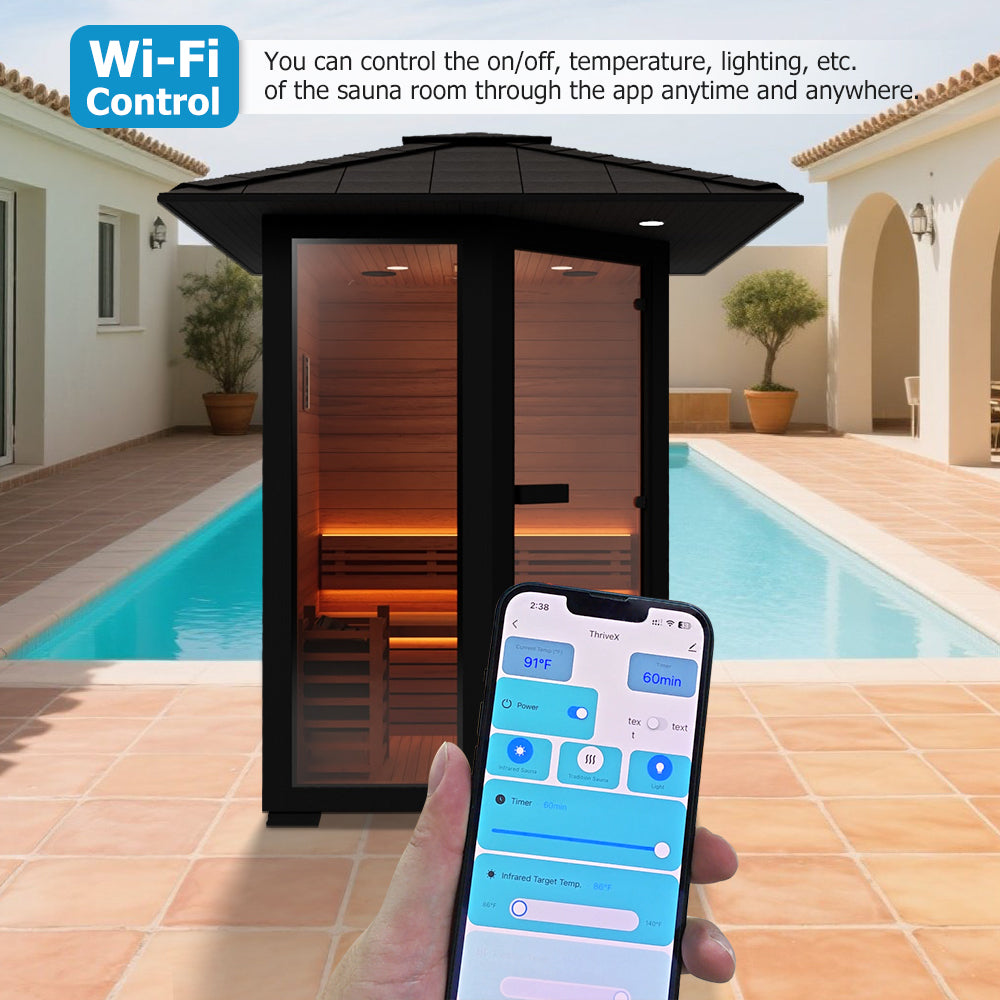 Hylivesaunas 1 - 2 People Luxury Outdoor Traditional Steam Sauna - Live 1