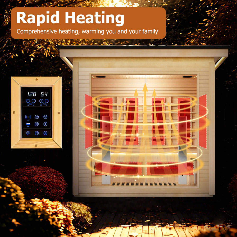 Hylivesaunas 3 People Luxury Outdoor Hybrid Sauna - COURTYARD 3 (Delivery in 4-5 Weeks)