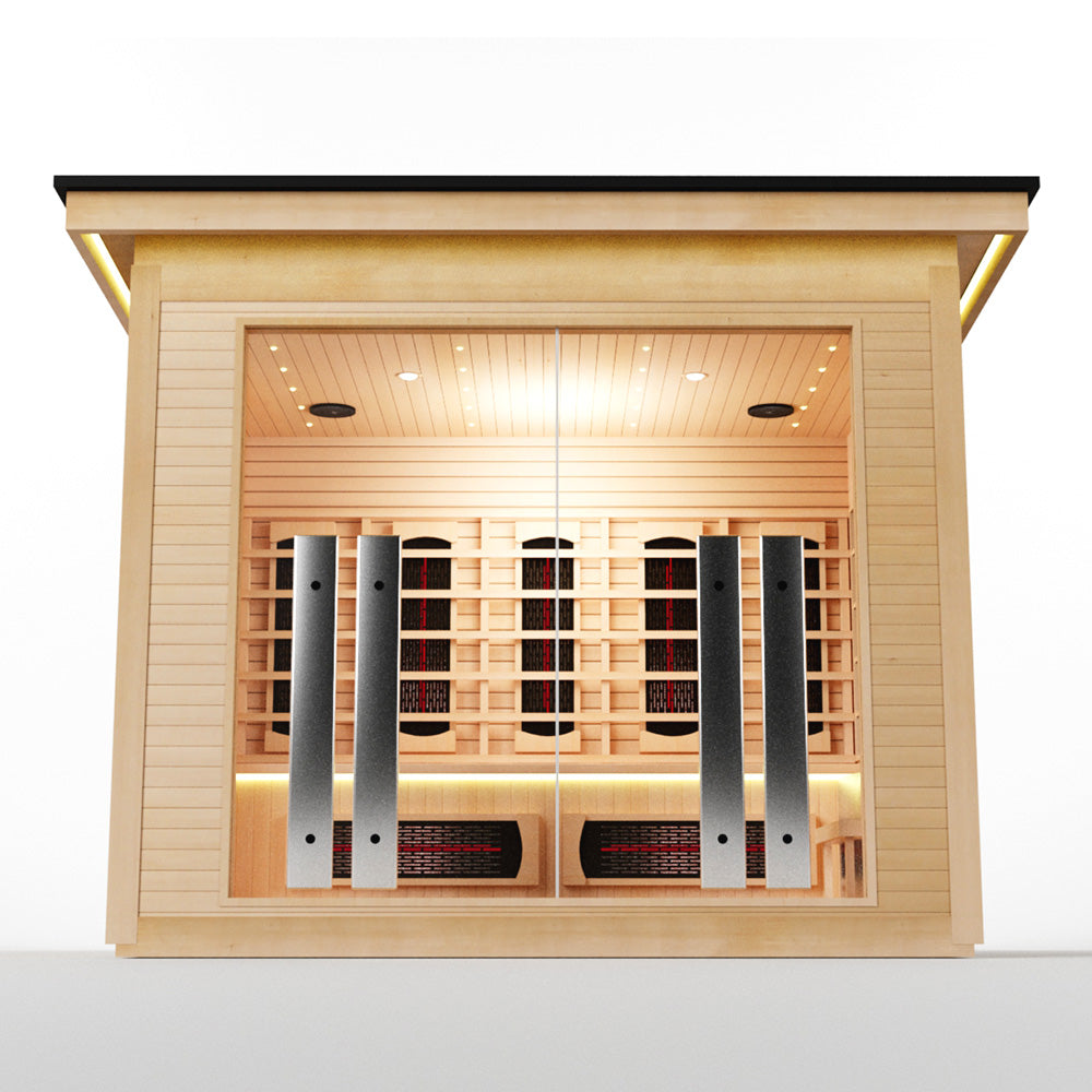 Hylivesaunas 4 People Luxury Outdoor Hybrid Sauna - COURTYARD 4