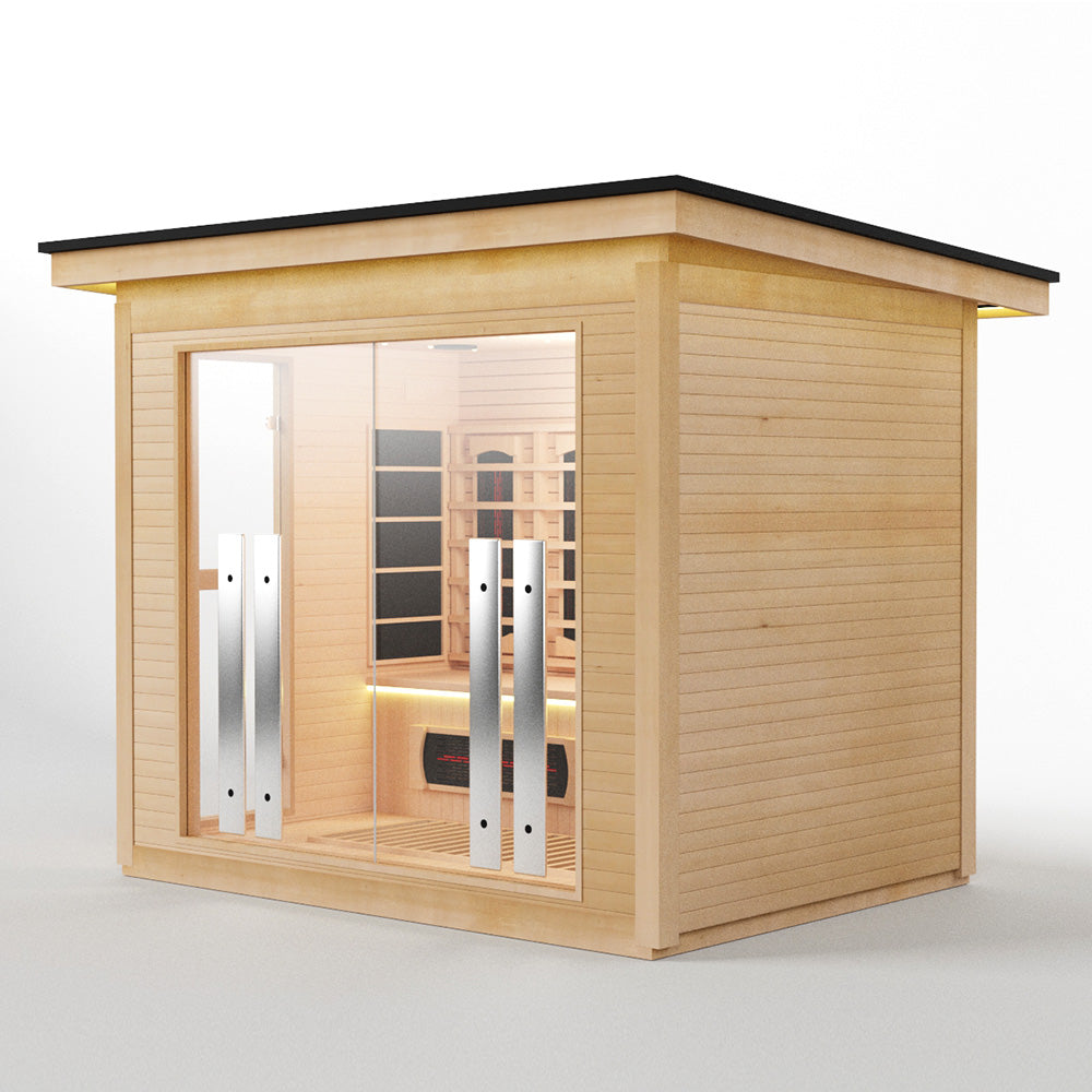Hylivesaunas 4 People Luxury Outdoor Hybrid Sauna - COURTYARD 4