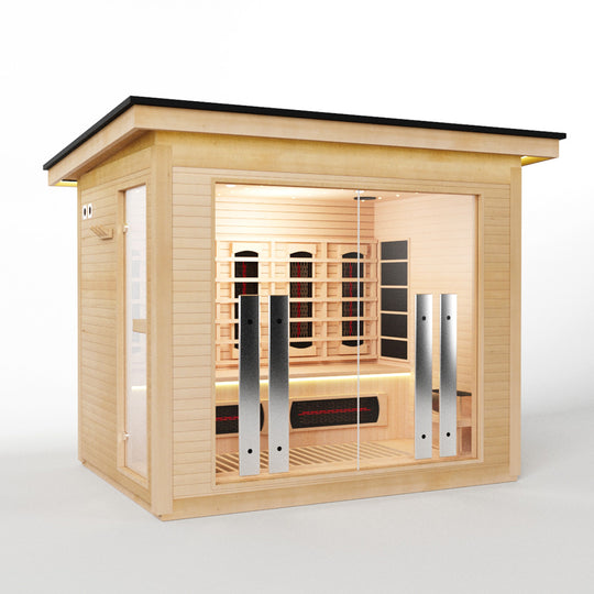 Hylivesaunas 4 People Luxury Outdoor Hybrid Sauna - COURTYARD 4