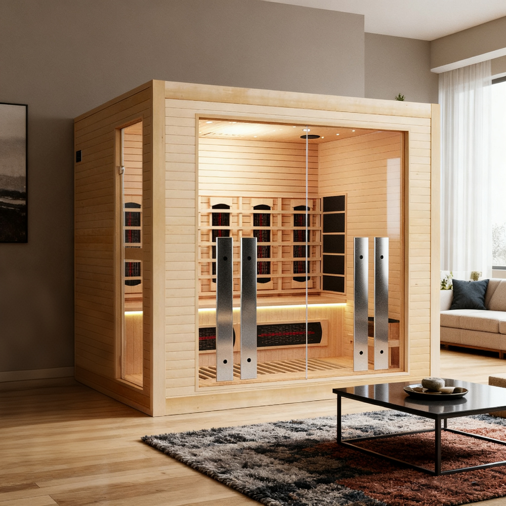 Hylivesaunas Luxury Indoor Hybrid Sauna Room - FAMILY 4 (Delivery in 1-2 Weeks)