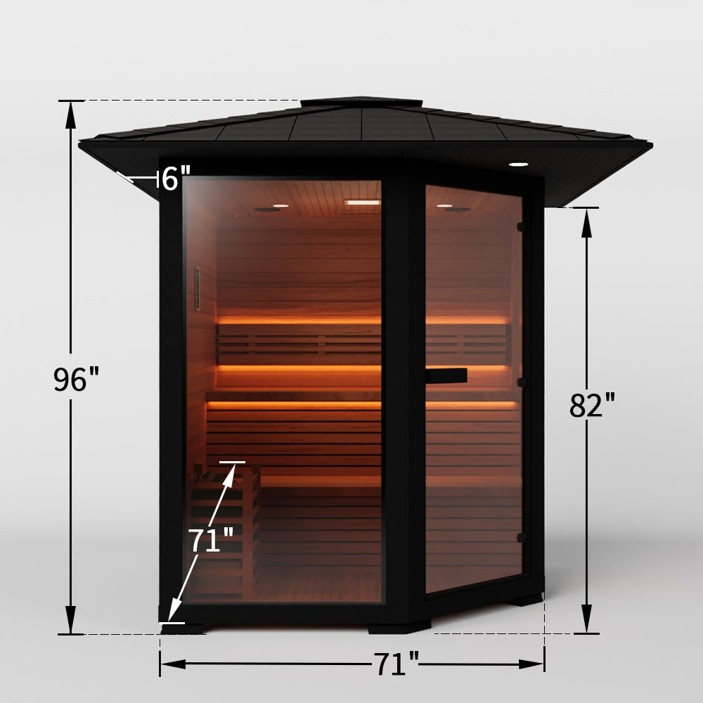 Hylivesaunas 3 - 4 People Luxury Outdoor Traditional Steam Sauna - Live 2