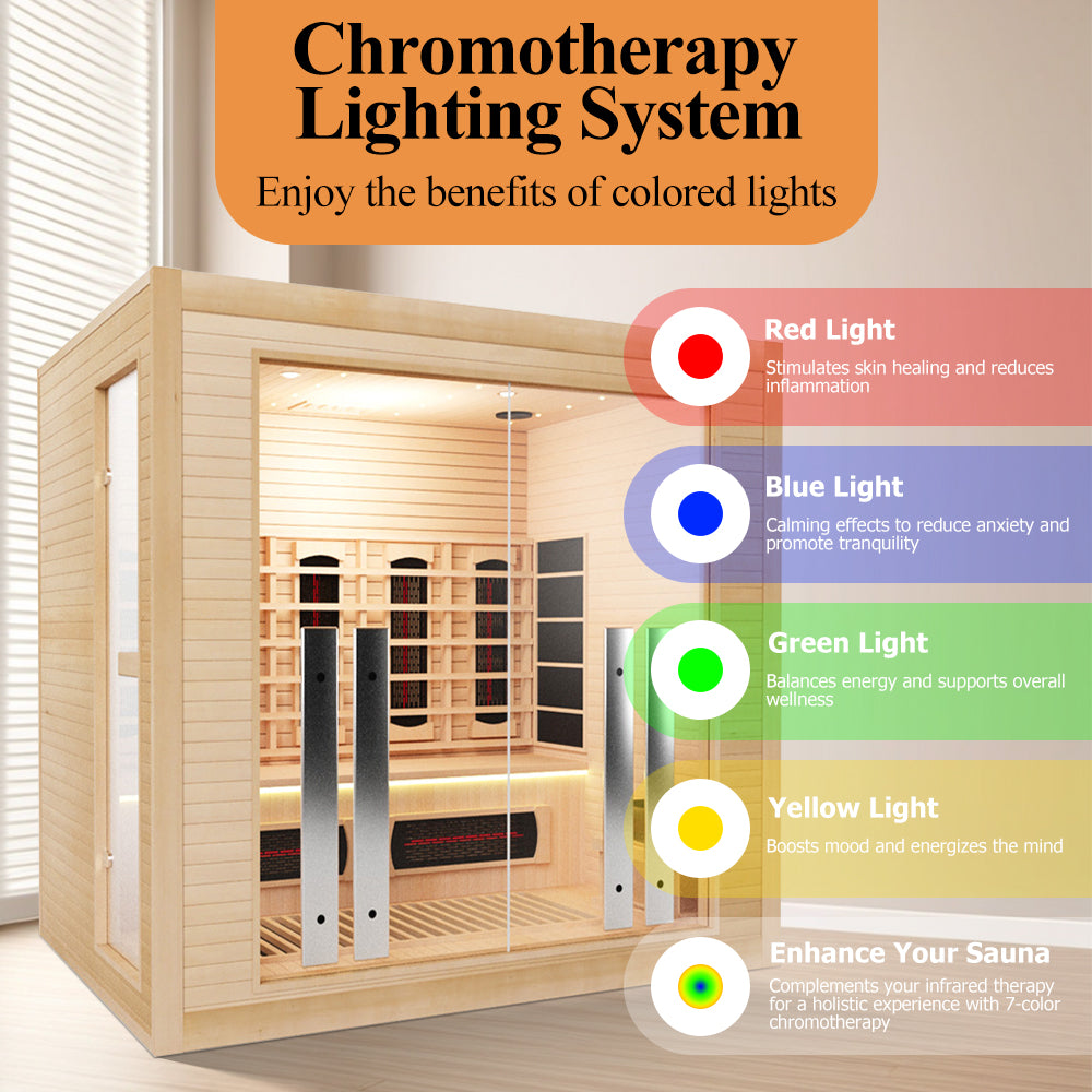 Hylivesaunas Luxury Indoor Hybrid Sauna Room - FAMILY 4