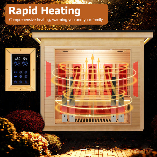 Hylivesaunas 4 People Luxury Outdoor Hybrid Sauna - COURTYARD 4