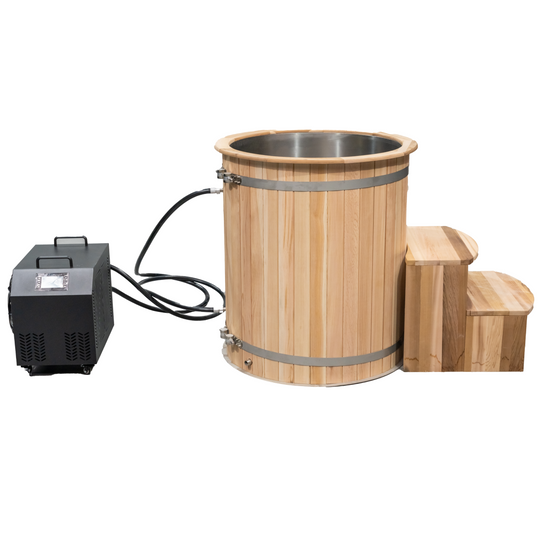 Hylivesaunas Smart WiFi-Controlled Cold Plunge Tub – Portable 1-Person Ice Bath for Recovery - Tub 01