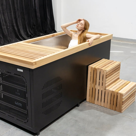 Hylivesaunas Rectangular Freestanding Hot and Cold Integrated Recovery Bathtub - Tub 02