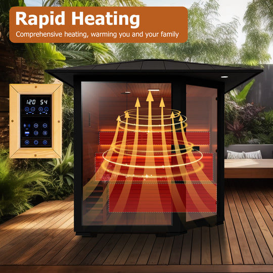 Hylivesaunas 5 - 6 People Luxury Outdoor Traditional Steam Sauna - Live 3