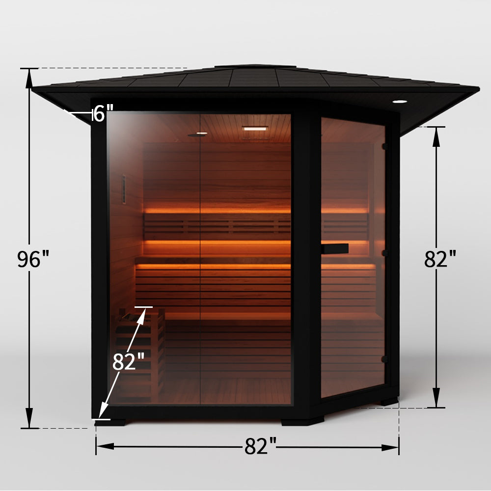 Hylivesaunas 5 - 6 People Luxury Outdoor Traditional Steam Sauna - Live 3