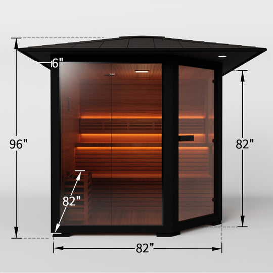 Hylivesaunas 5 - 6 People Luxury Outdoor Traditional Steam Sauna - Live 3