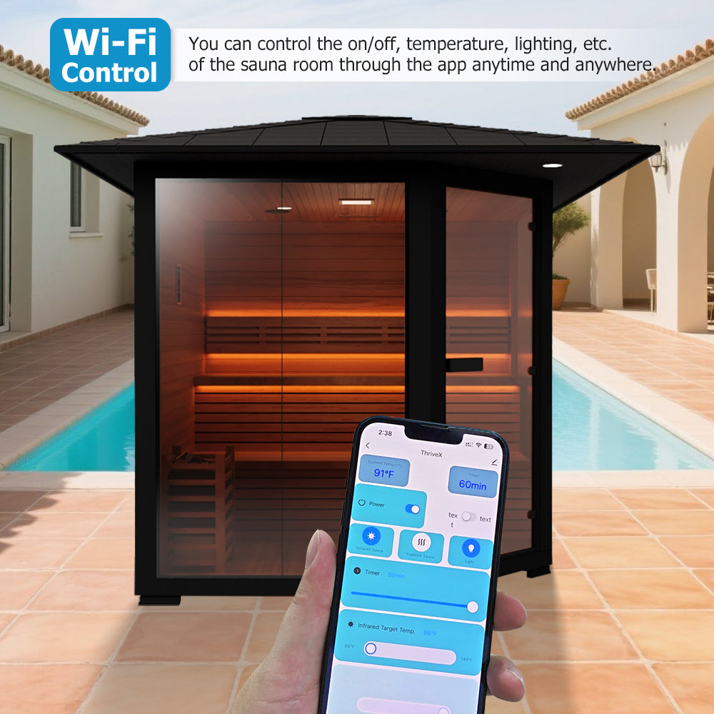 Hylivesaunas 5 - 6 People Luxury Outdoor Traditional Steam Sauna - Live 3