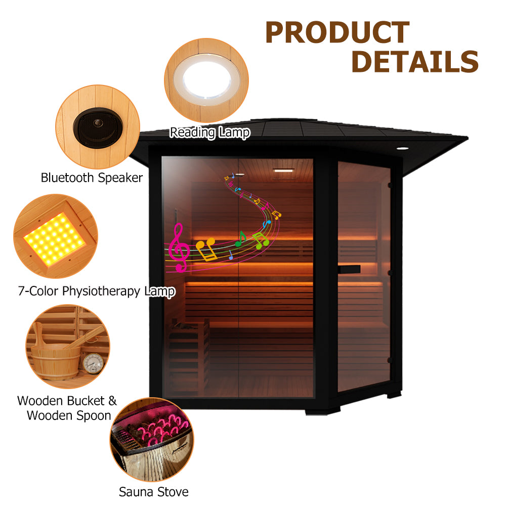 Hylivesaunas 5 - 6 People Luxury Outdoor Traditional Steam Sauna - Live 3