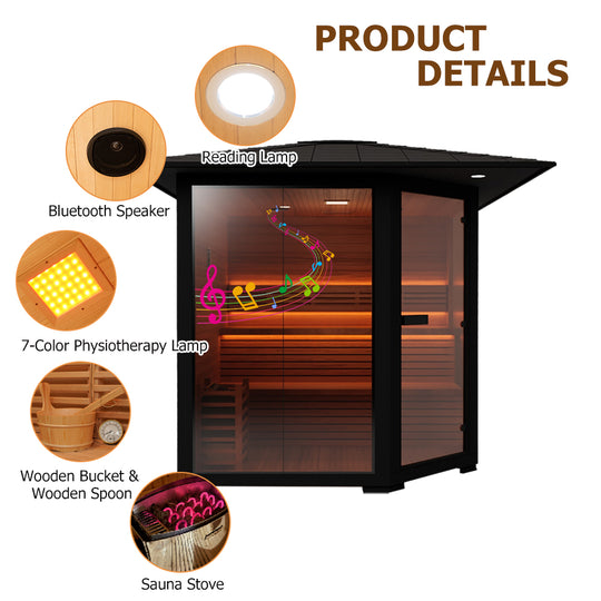 Hylivesaunas 5 - 6 People Luxury Outdoor Traditional Steam Sauna - Live 3