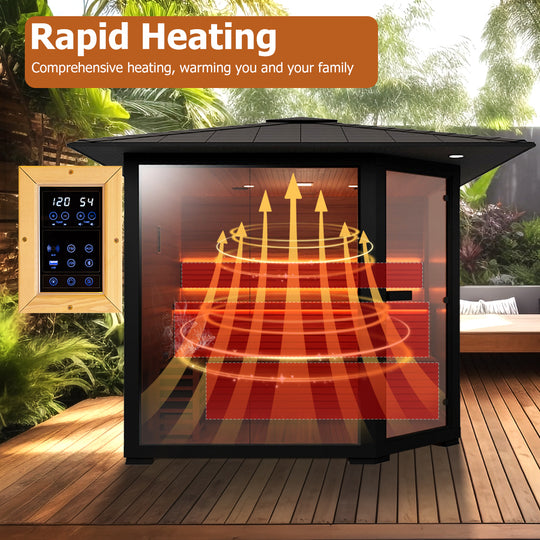 Hylivesaunas 7 - 8 People Luxury Outdoor Traditional Steam Sauna - Live 4