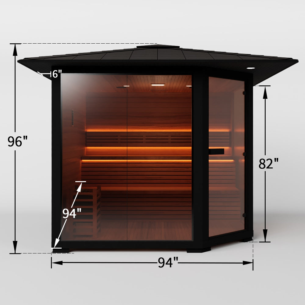 Hylivesaunas 7 - 8 People Luxury Outdoor Traditional Steam Sauna - Live 4