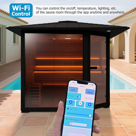 Hylivesaunas 7 - 8 People Luxury Outdoor Traditional Steam Sauna - Live 4