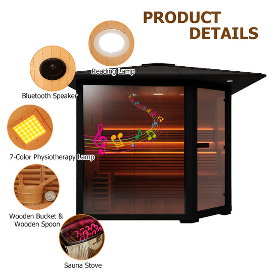 Hylivesaunas 7 - 8 People Luxury Outdoor Traditional Steam Sauna - Live 4