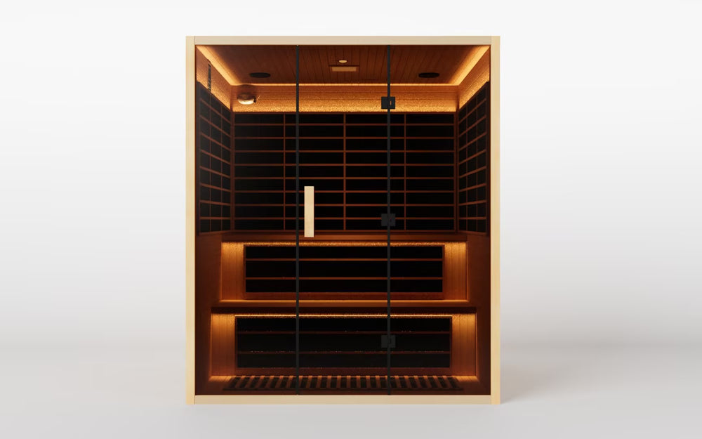 Hylivesaunas 7 - 8 People Luxury Indoor Traditional Steam Sauna & 6-7-Person Low-EMF Infrared Sauna