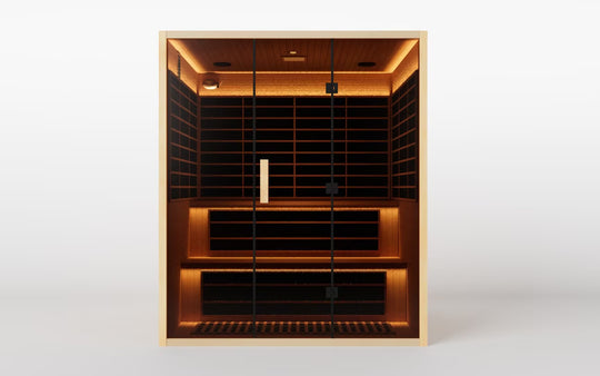 Hylivesaunas 7 - 8 People Luxury Indoor Traditional Steam Sauna &amp; 6-7-Person Low-EMF Infrared Sauna