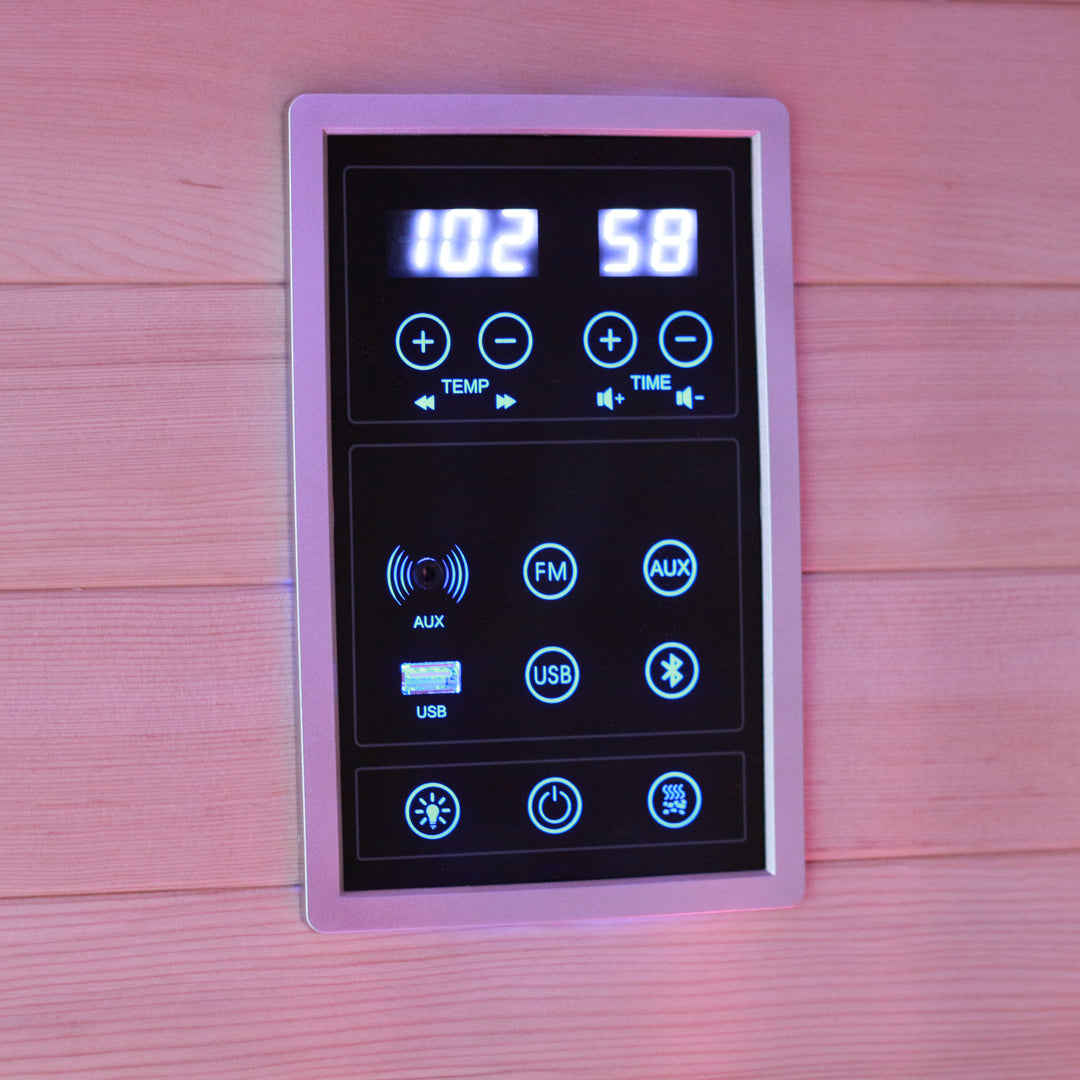 Sauna Control Module Hylivesaunas Luxury Indoor Steam and Infrared Hybrid Sauna Room with M
