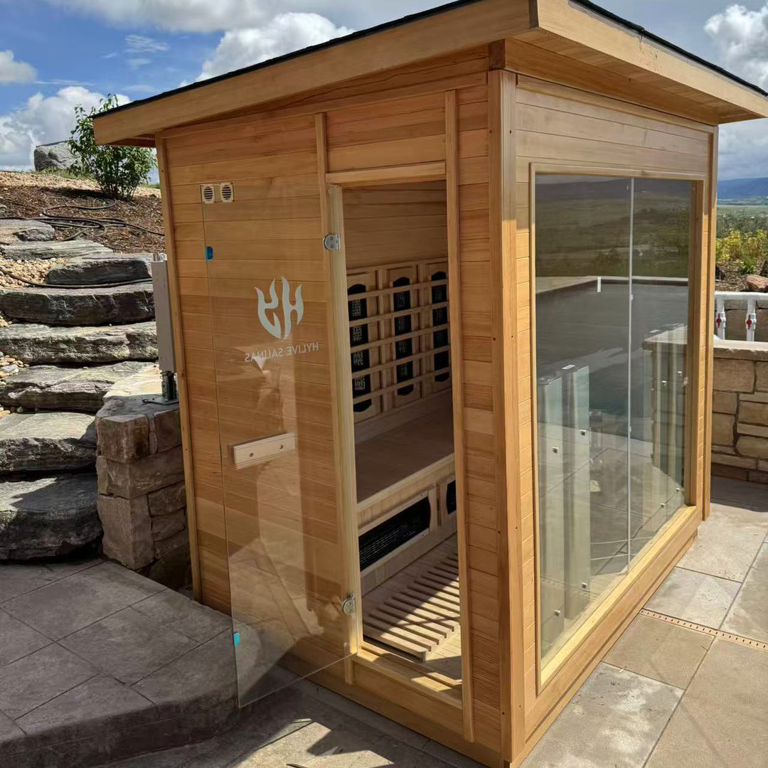 Hylivesaunas 4 People Luxury Outdoor Hybrid Sauna - COURTYARD 4