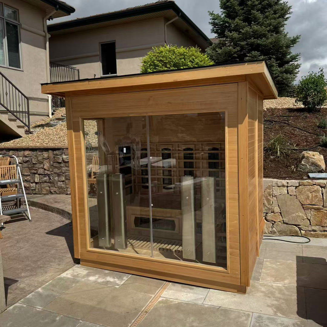 Hylivesaunas 4 People Luxury Outdoor Hybrid Sauna - COURTYARD 4