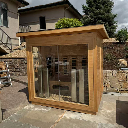 Hylivesaunas 4 People Luxury Outdoor Hybrid Sauna - COURTYARD 4